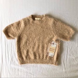 SOLD🧸 Fluffy brown crop top 🧸